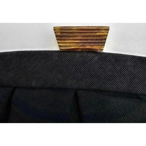 Vintage MM Morris Moskowitz Black Clutch - Picture 6 of 9